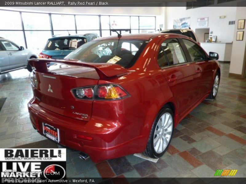 Rally Red Pearl / Black 2009 Mitsubishi Lancer RALLIART