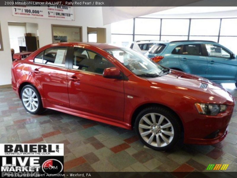Rally Red Pearl / Black 2009 Mitsubishi Lancer RALLIART