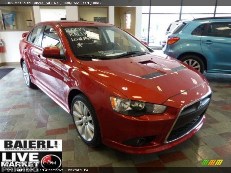 Rally Red Pearl / Black 2009 Mitsubishi Lancer RALLIART