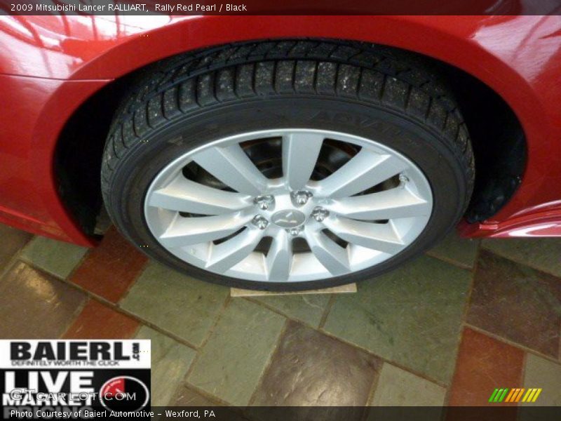 Rally Red Pearl / Black 2009 Mitsubishi Lancer RALLIART
