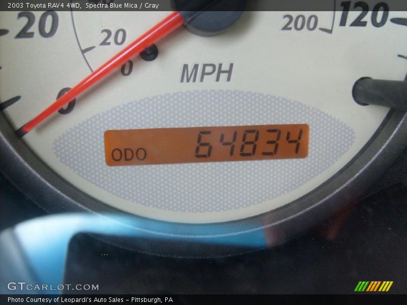 Spectra Blue Mica / Gray 2003 Toyota RAV4 4WD