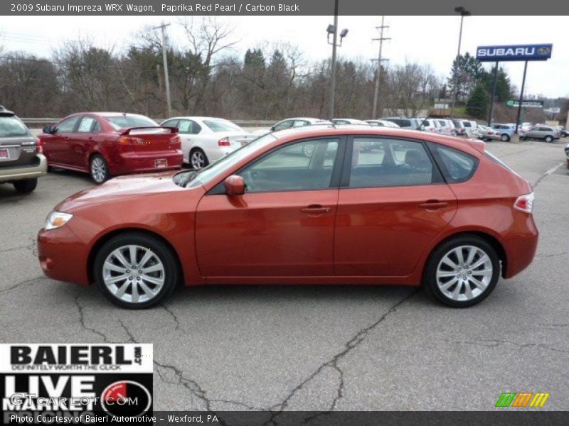 Paprika Red Pearl / Carbon Black 2009 Subaru Impreza WRX Wagon