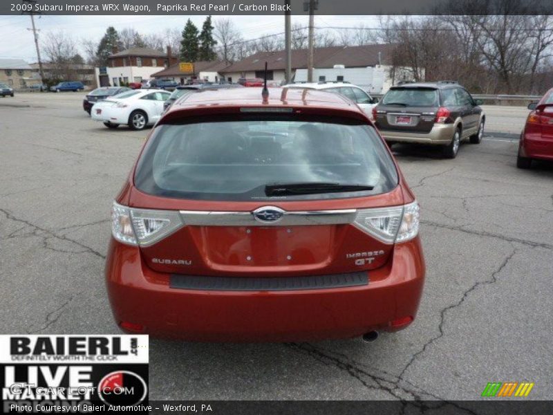 Paprika Red Pearl / Carbon Black 2009 Subaru Impreza WRX Wagon