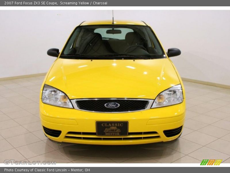 Screaming Yellow / Charcoal 2007 Ford Focus ZX3 SE Coupe