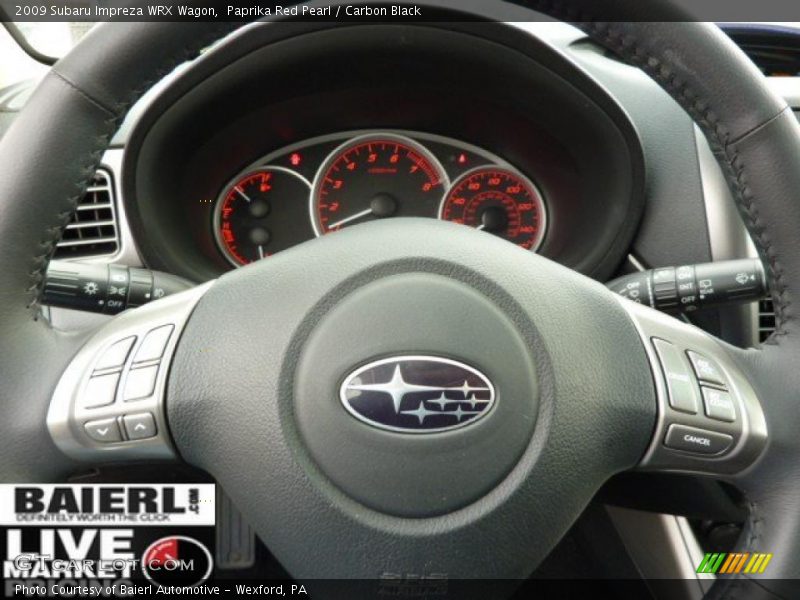 Paprika Red Pearl / Carbon Black 2009 Subaru Impreza WRX Wagon