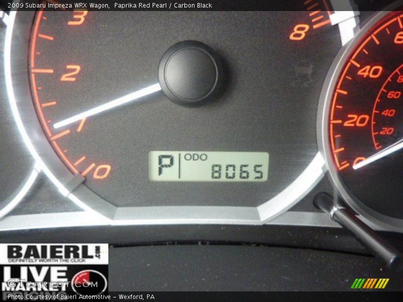 Paprika Red Pearl / Carbon Black 2009 Subaru Impreza WRX Wagon