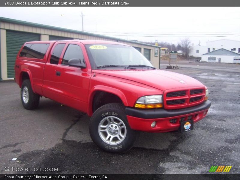 Flame Red / Dark Slate Gray 2003 Dodge Dakota Sport Club Cab 4x4