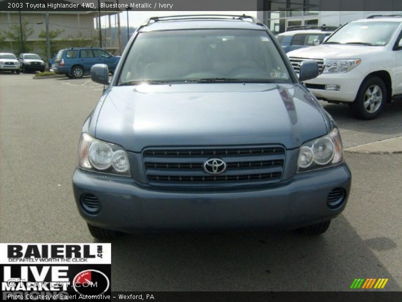 Bluestone Metallic / Ivory 2003 Toyota Highlander 4WD
