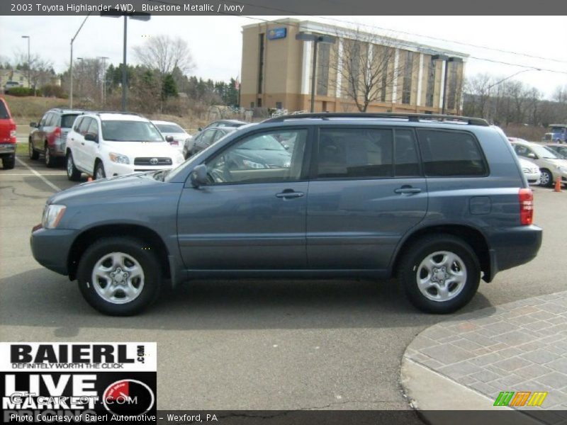 Bluestone Metallic / Ivory 2003 Toyota Highlander 4WD