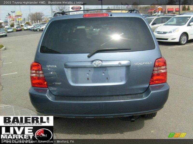 Bluestone Metallic / Ivory 2003 Toyota Highlander 4WD