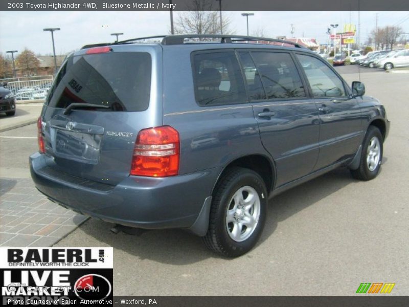 Bluestone Metallic / Ivory 2003 Toyota Highlander 4WD