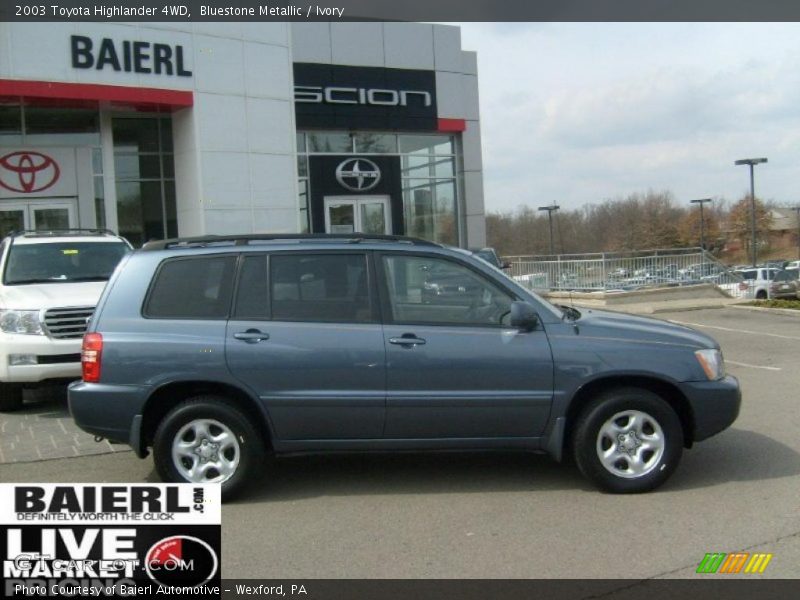 Bluestone Metallic / Ivory 2003 Toyota Highlander 4WD