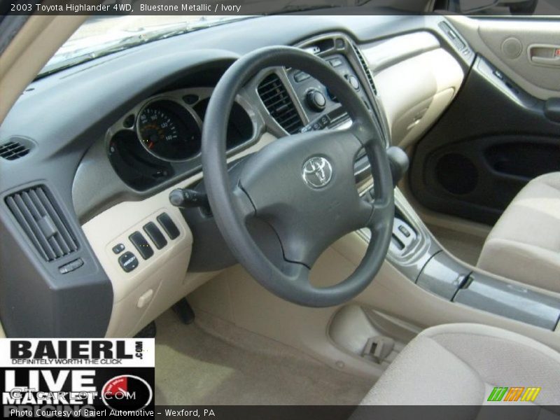 Bluestone Metallic / Ivory 2003 Toyota Highlander 4WD