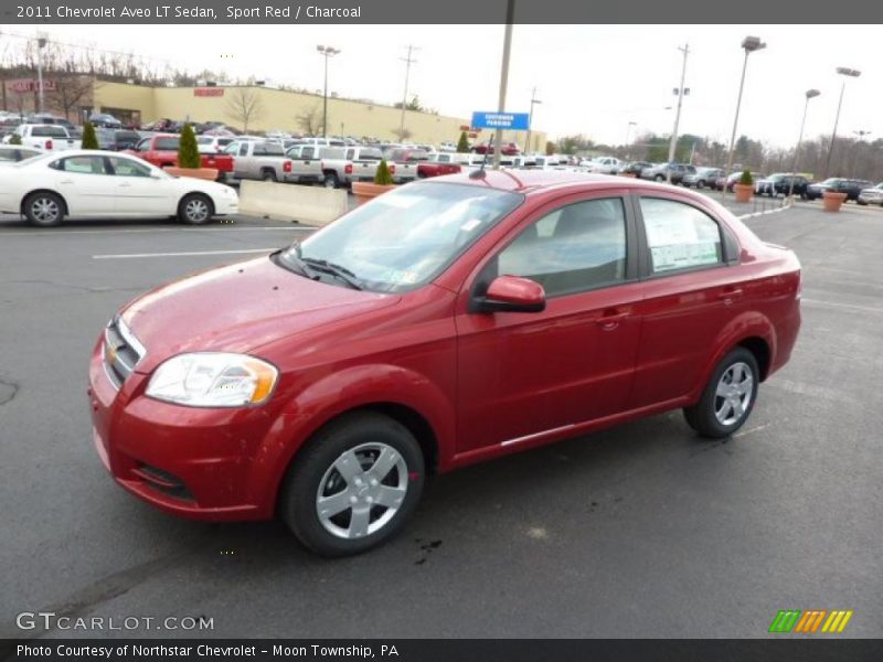 Sport Red / Charcoal 2011 Chevrolet Aveo LT Sedan