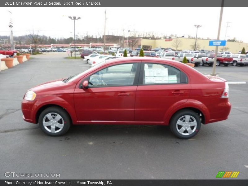 Sport Red / Charcoal 2011 Chevrolet Aveo LT Sedan