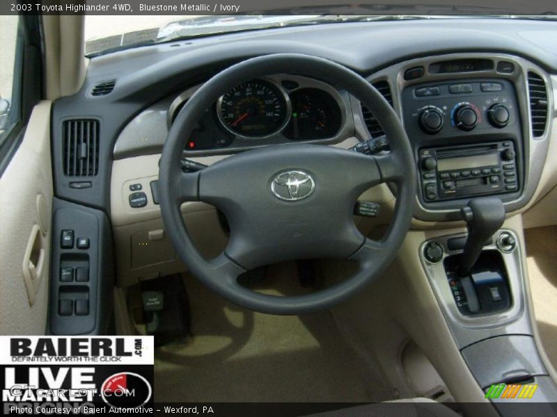 Bluestone Metallic / Ivory 2003 Toyota Highlander 4WD