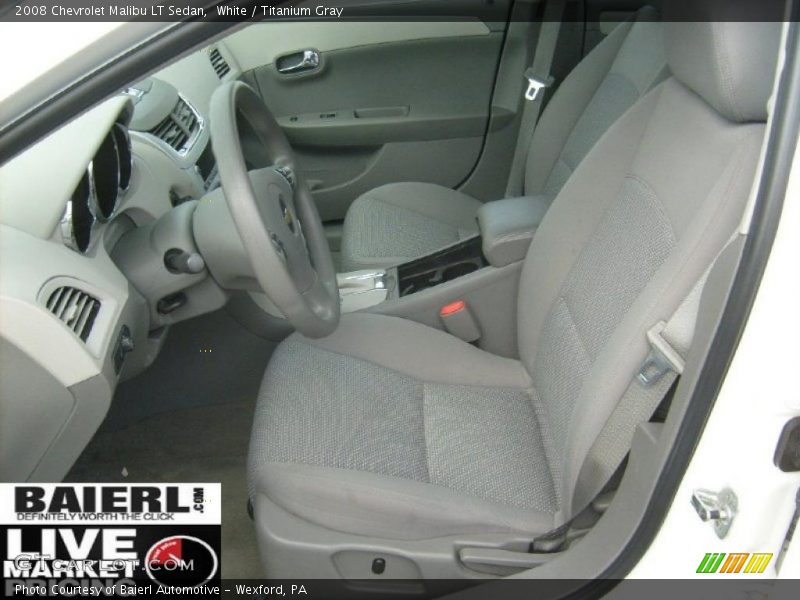 White / Titanium Gray 2008 Chevrolet Malibu LT Sedan