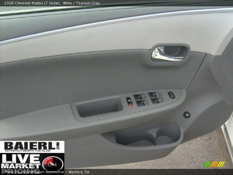 White / Titanium Gray 2008 Chevrolet Malibu LT Sedan