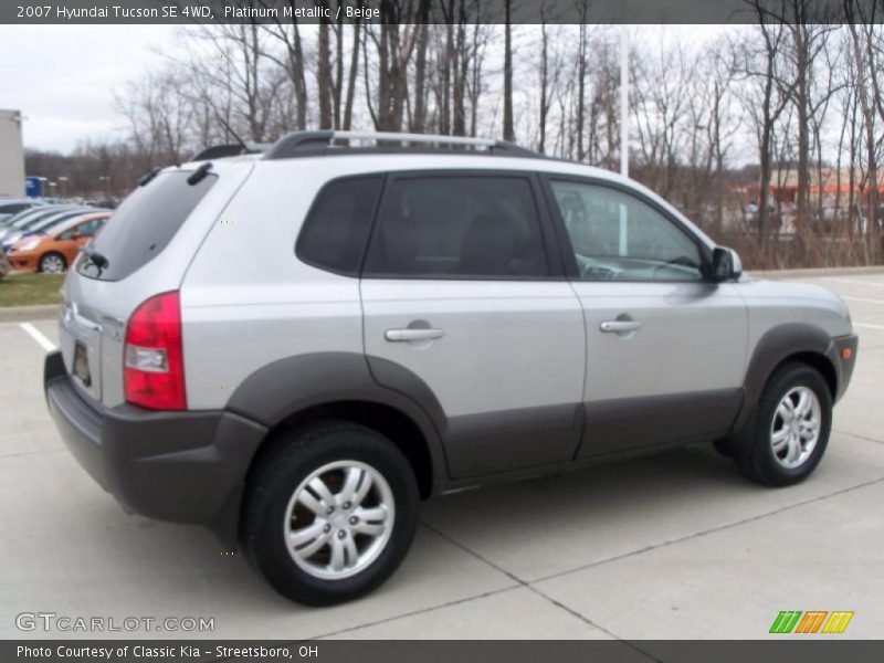 Platinum Metallic / Beige 2007 Hyundai Tucson SE 4WD