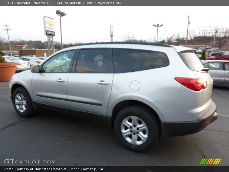 Silver Ice Metallic / Dark Gray/Light Gray 2011 Chevrolet Traverse LS