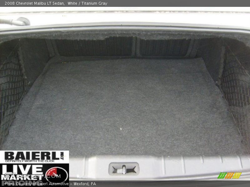 White / Titanium Gray 2008 Chevrolet Malibu LT Sedan