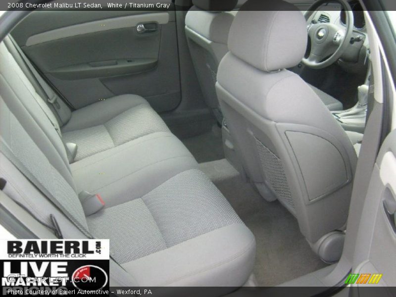 White / Titanium Gray 2008 Chevrolet Malibu LT Sedan