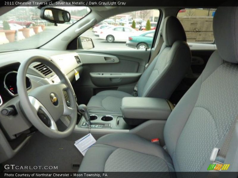 Silver Ice Metallic / Dark Gray/Light Gray 2011 Chevrolet Traverse LS