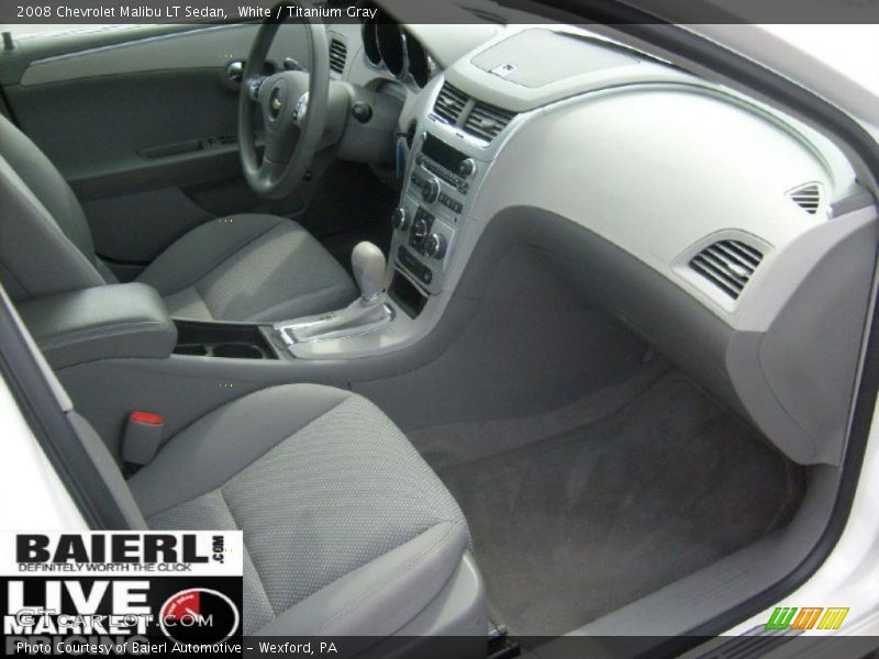 White / Titanium Gray 2008 Chevrolet Malibu LT Sedan