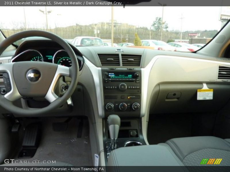 Silver Ice Metallic / Dark Gray/Light Gray 2011 Chevrolet Traverse LS