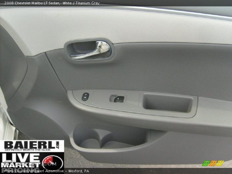 White / Titanium Gray 2008 Chevrolet Malibu LT Sedan