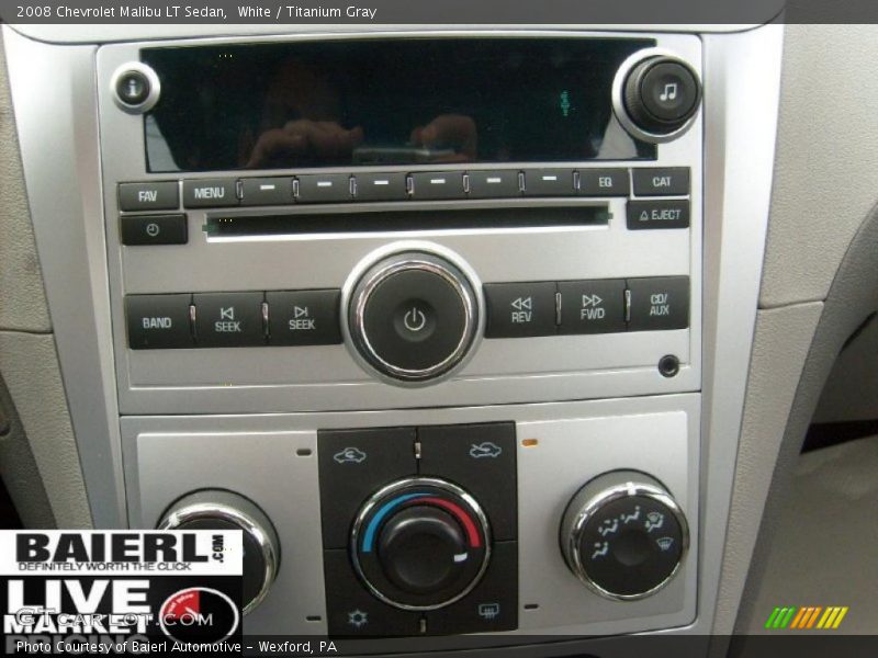 White / Titanium Gray 2008 Chevrolet Malibu LT Sedan