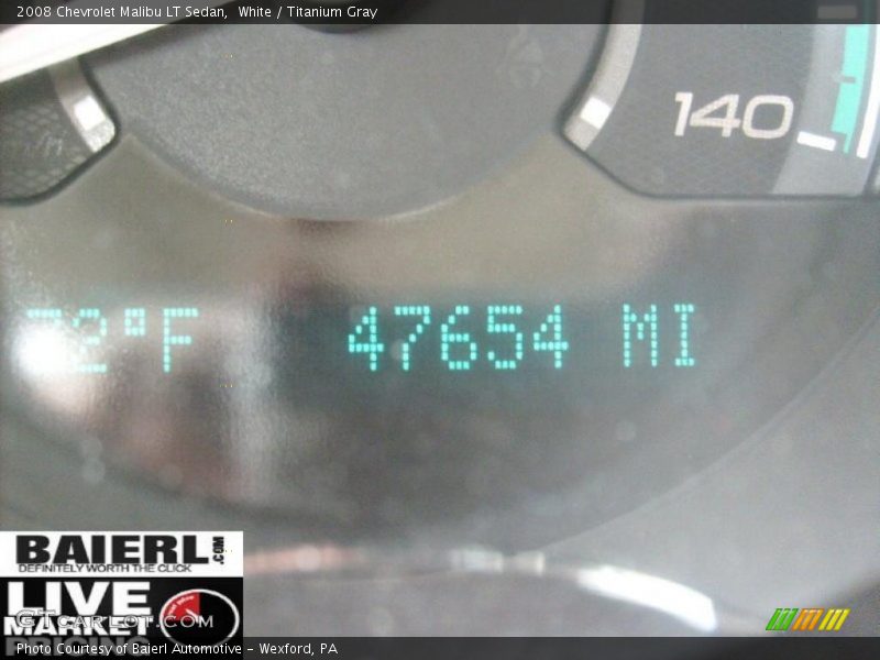 White / Titanium Gray 2008 Chevrolet Malibu LT Sedan
