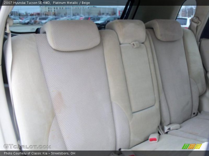 Platinum Metallic / Beige 2007 Hyundai Tucson SE 4WD