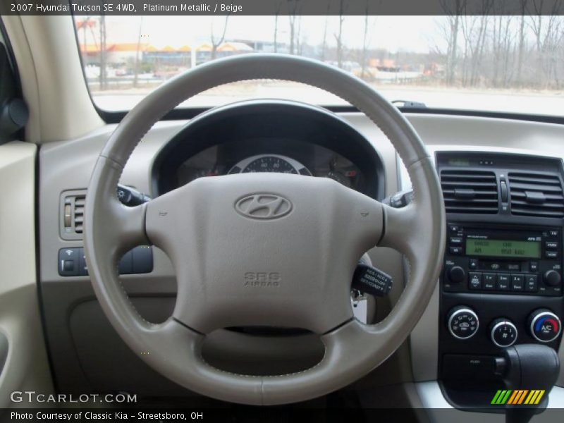 Platinum Metallic / Beige 2007 Hyundai Tucson SE 4WD