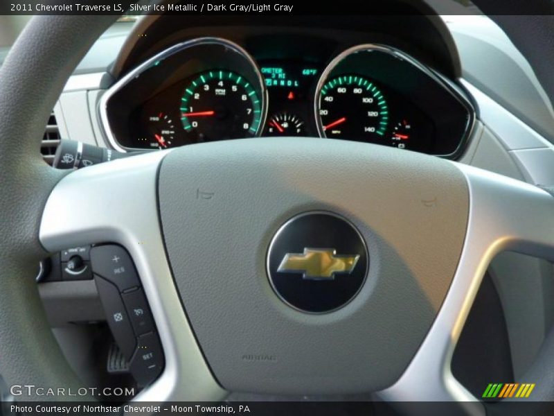 Silver Ice Metallic / Dark Gray/Light Gray 2011 Chevrolet Traverse LS