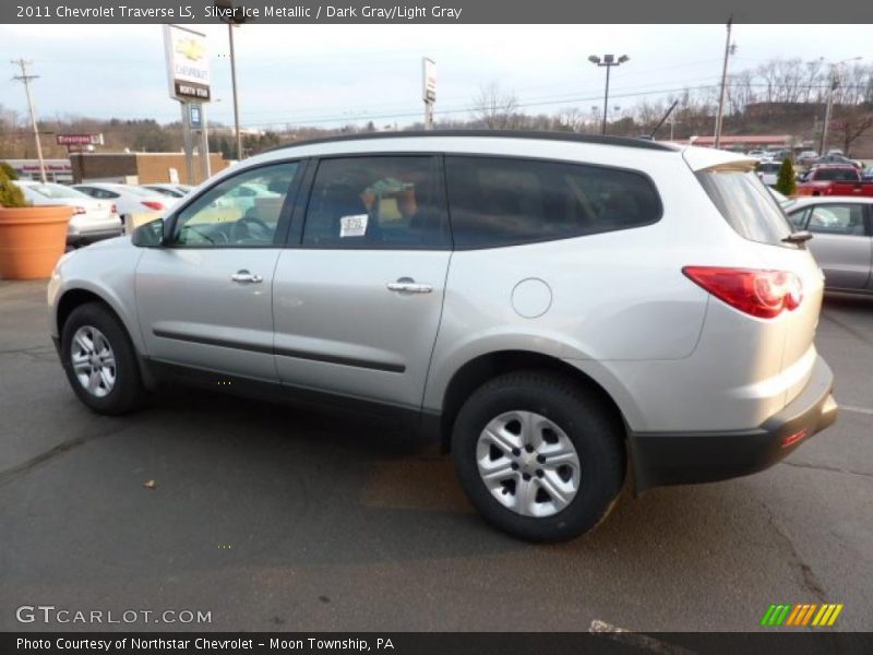 Silver Ice Metallic / Dark Gray/Light Gray 2011 Chevrolet Traverse LS