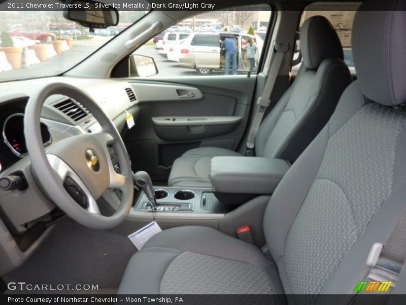 Silver Ice Metallic / Dark Gray/Light Gray 2011 Chevrolet Traverse LS
