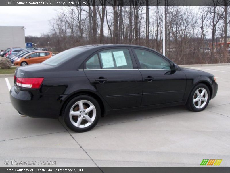 Ebony Black / Gray 2007 Hyundai Sonata SE V6