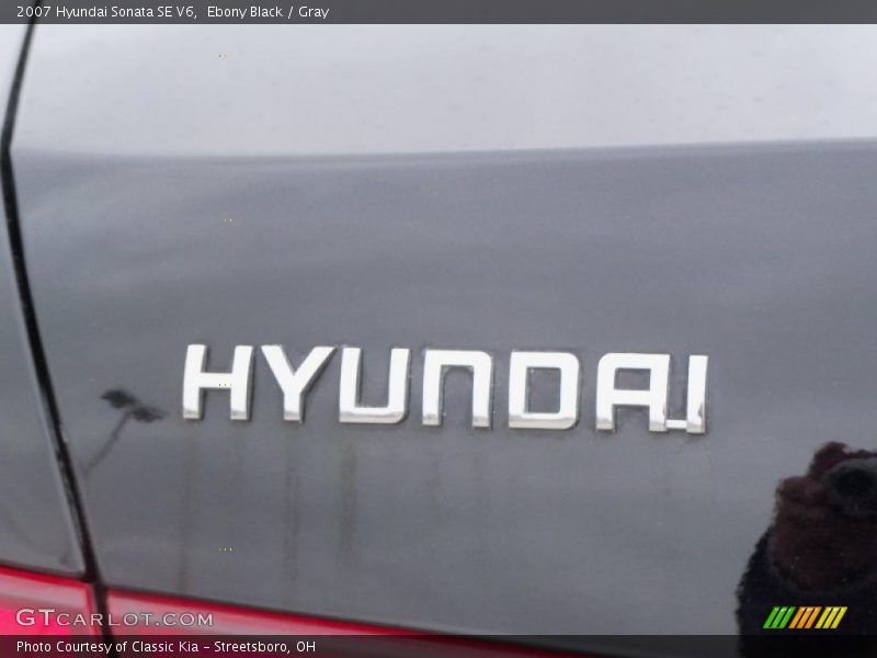 Ebony Black / Gray 2007 Hyundai Sonata SE V6