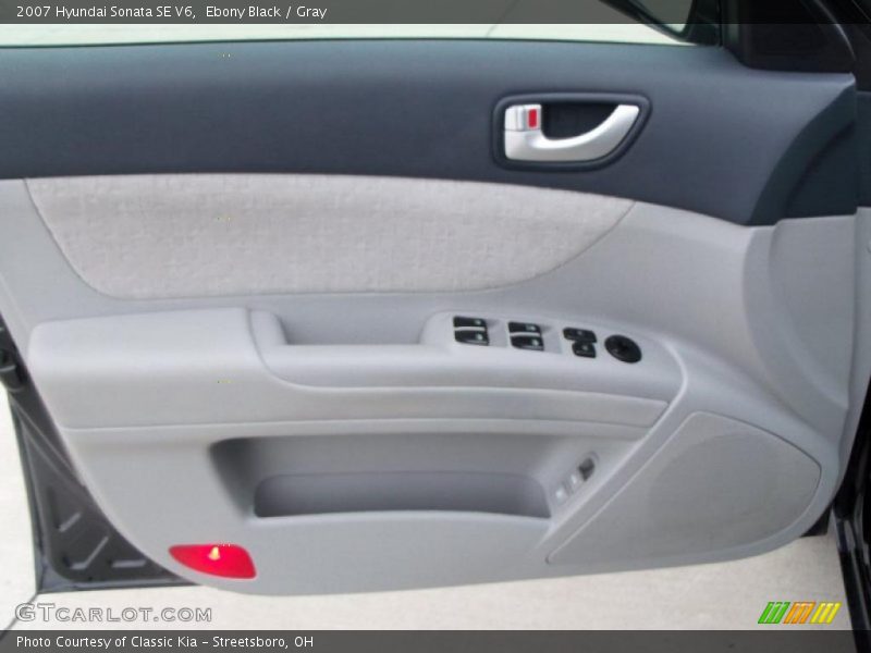 Ebony Black / Gray 2007 Hyundai Sonata SE V6