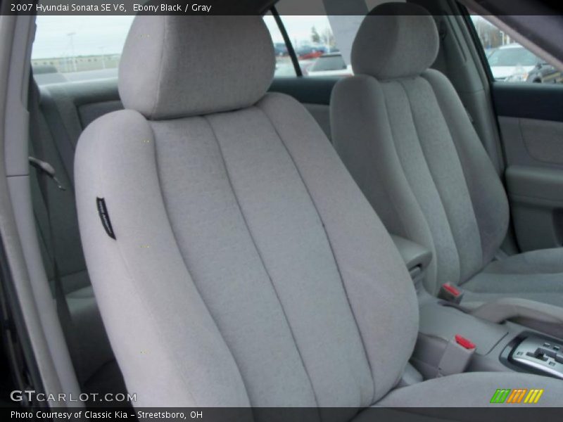 Ebony Black / Gray 2007 Hyundai Sonata SE V6