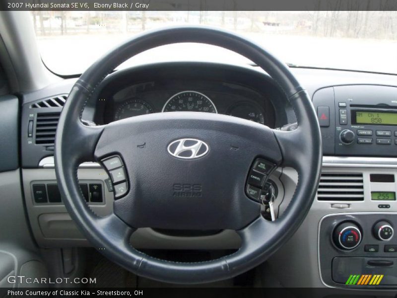 Ebony Black / Gray 2007 Hyundai Sonata SE V6