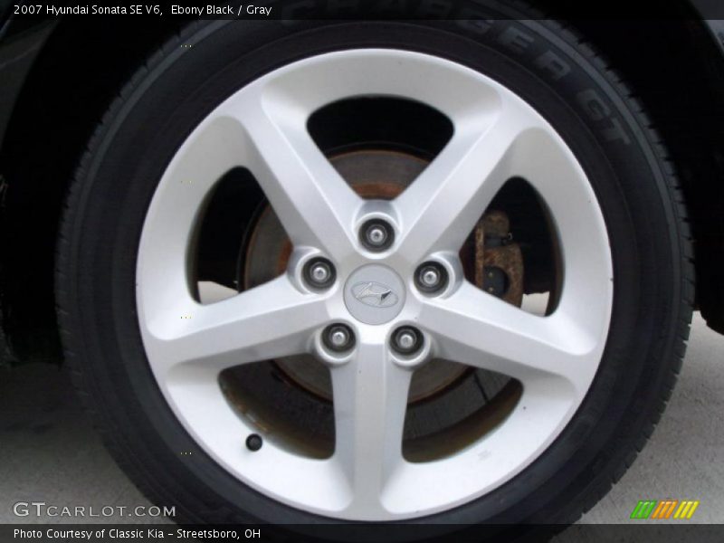 Ebony Black / Gray 2007 Hyundai Sonata SE V6