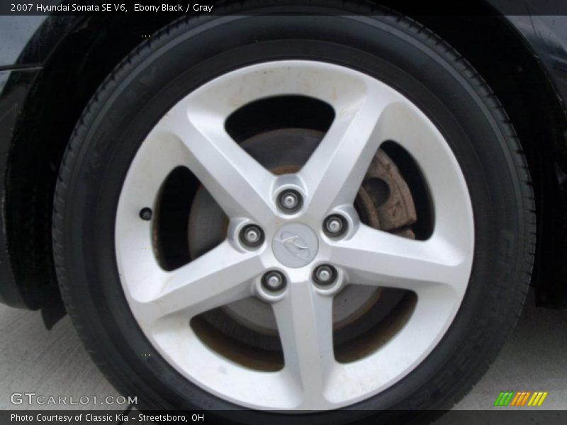 Ebony Black / Gray 2007 Hyundai Sonata SE V6