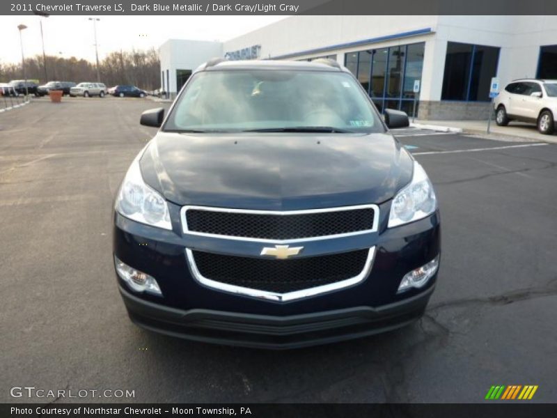 Dark Blue Metallic / Dark Gray/Light Gray 2011 Chevrolet Traverse LS