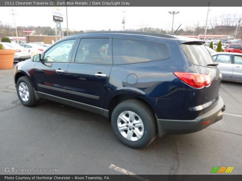Dark Blue Metallic / Dark Gray/Light Gray 2011 Chevrolet Traverse LS