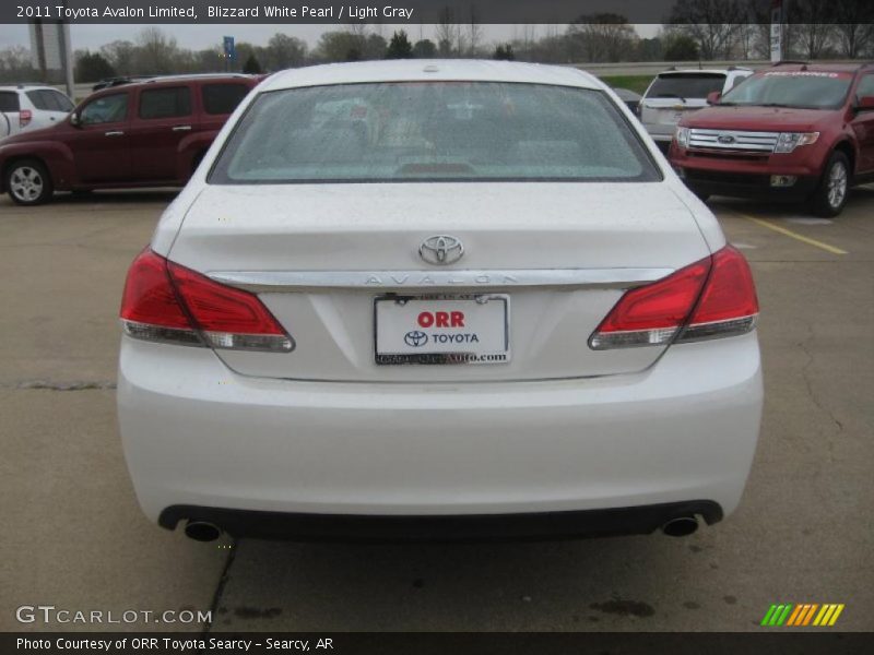 Blizzard White Pearl / Light Gray 2011 Toyota Avalon Limited