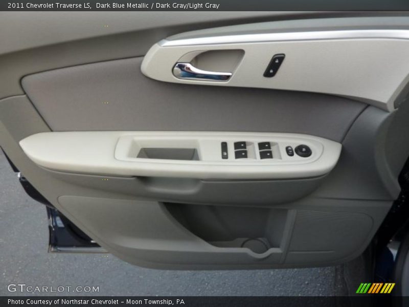 Dark Blue Metallic / Dark Gray/Light Gray 2011 Chevrolet Traverse LS
