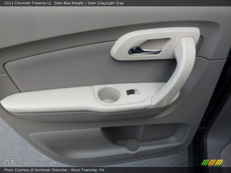 Dark Blue Metallic / Dark Gray/Light Gray 2011 Chevrolet Traverse LS