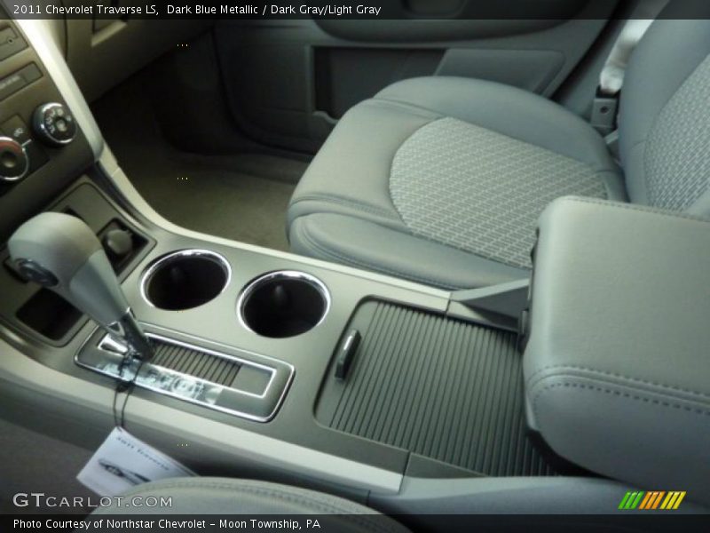 Dark Blue Metallic / Dark Gray/Light Gray 2011 Chevrolet Traverse LS